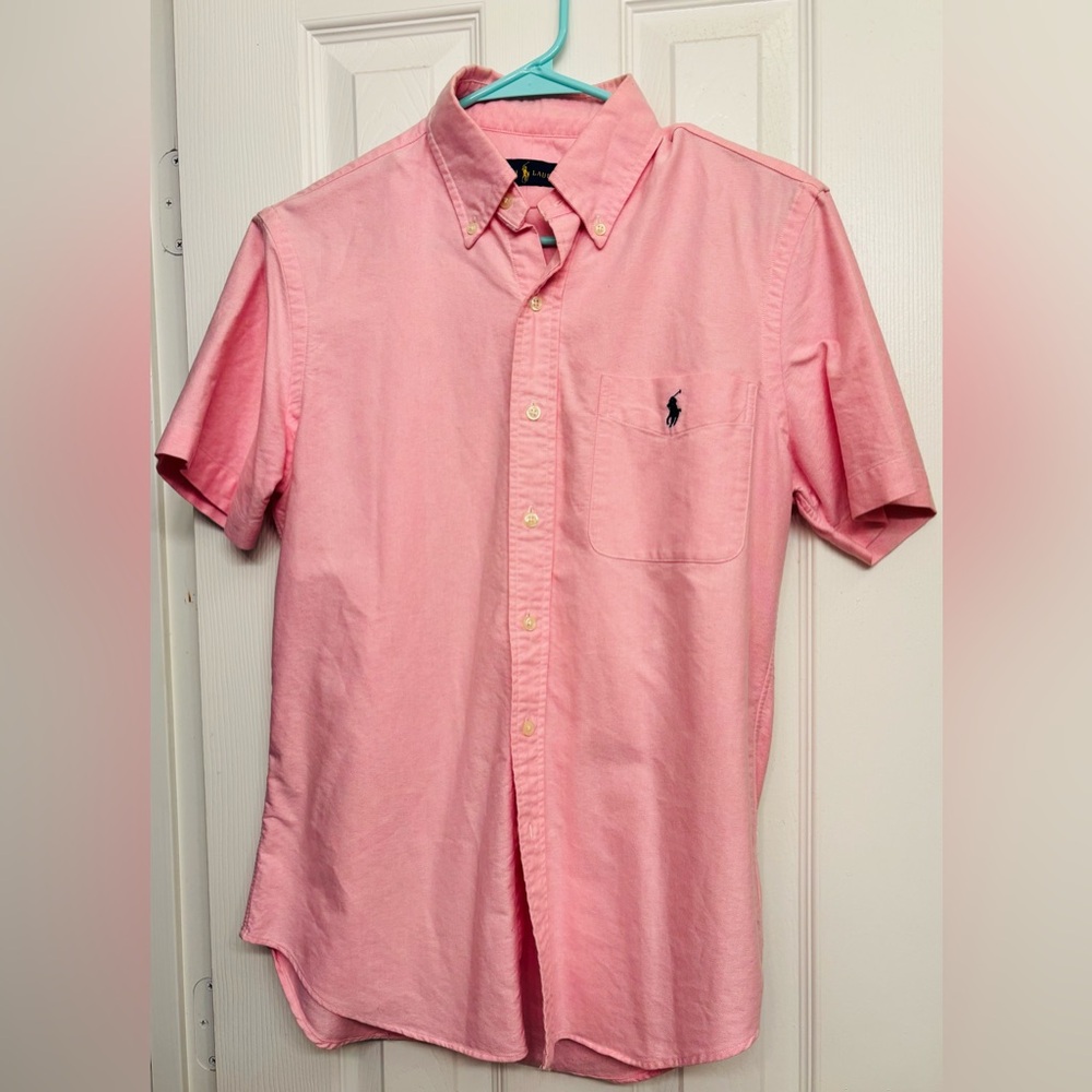 Ralph Lauren Men's Casual Pink Button Down Shirt